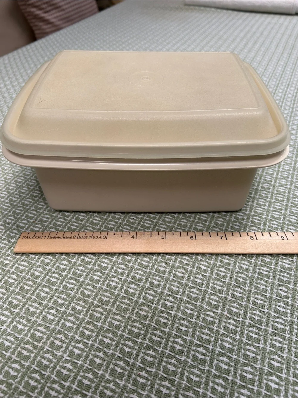 TUPPERWARE Beige ICE CREAM Storage Container w/Lid - Vintage
